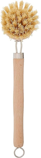 Fox Run 74906 Natural Dish Brush, Tampico Fiber Bristles Brown, 9"