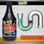 Instant Power Hair & Grease Liquid Drain Opener 20 oz. - Total Qty: 6