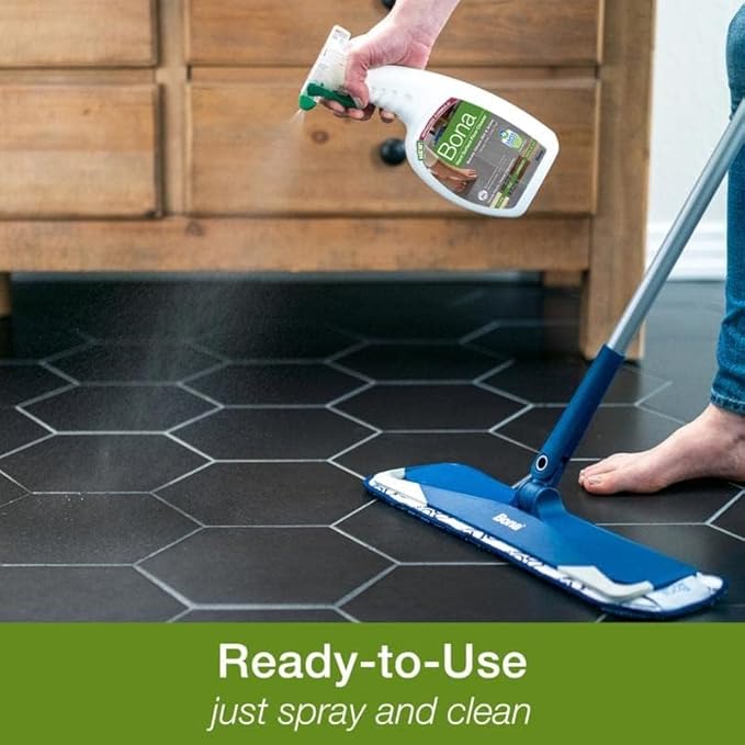 Plexon Microfiber Cleaning Cloth with Stone Tile and Laminate Floor Spray Cleaner 36 Fl Oz and 128 Fl Oz. for Bona Cleaner Spray Refill