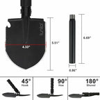 iunio Camping Shovel,Shovel Folding, Portable, Multitool, Foldable Entrenching Tool, Collapsible Spade, for Backpacking, Trenching, Hiking, Survival, Car Emergency