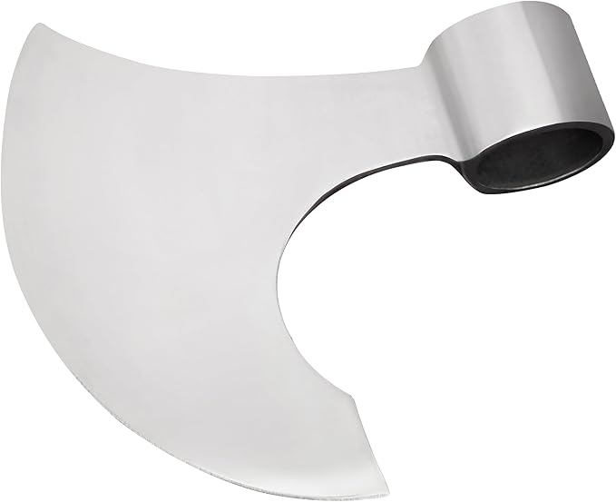Mythrojan Viking Axe Head Medieval Head with Highly Polished Carbon Steel Axe for Historical Reenactments, Renaissance Costumes, LARP, SCA - 7.5 inch, Silver
