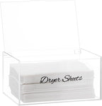 SUBEKYU Acrylic Dryer Sheet Container for Laundry Room,Dryer Sheet Holder Dispenser with Lid for Laundry Storage Organization and Decor,Clear Fabric Sheet Holder Box for Bathroom