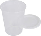 Restaurantware Plastic Food Container 100 Pack of 40 oz Clear Microwave-Safe Storage Container With Lid Leakproof Round Shape Disposable Freezer-Safe