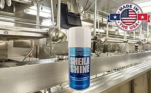 Shiela Shine 3 Oz. Stainless Steel Cleaner and Polish Spray, Removes Grease, Fingerprints, Watermarks in Household, Kitchen Cleaner Spray for Stainless Steel Ideal for Appliances, Fridge, Sink, Stoves