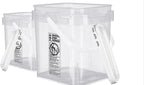 House Naturals Clear Food Grade Made in USA Plastic Bucket with lids, (Pack of 2) (5 Gallon)