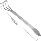 Stainless Steel Root Rake 3-Prong Loosen Soil Bonsai Tree Tools with Ergonomic Handle for Outdoor