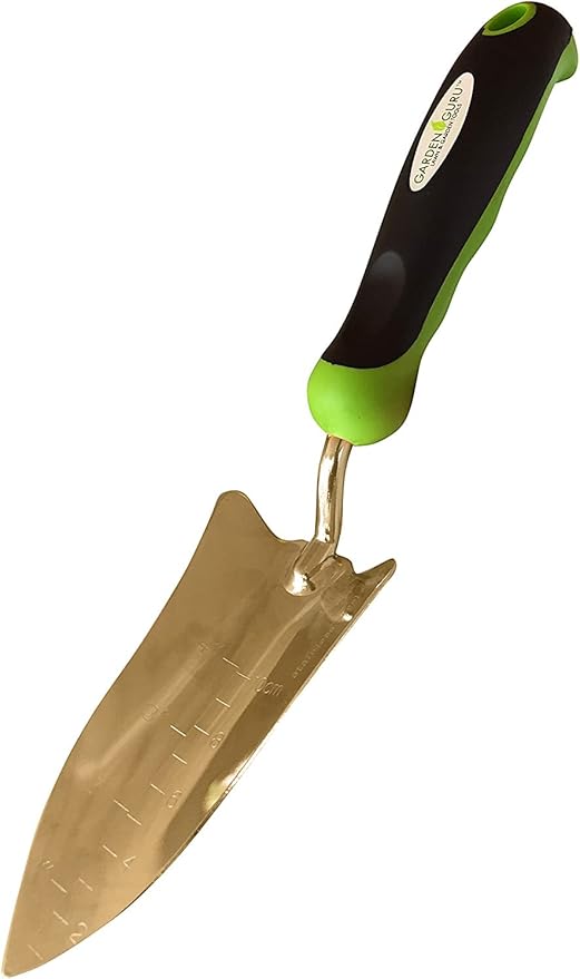 Garden Guru Titanium Transplanter Trowel Shovel - Rust Resistant - Ergonomic Handle - Perfect Hand Shovel Tool for Gardening Weeding Transplanting and Digging in Garden Beds (4 Pack)
