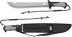 Cat Straight Machete with Saw, 19 Inch, Shoulder Strap Sheath, Stainless Steel Blade Knife with Ergonomic Comfort Tool Handle, Cut, Chop, Clear Brush, Garden, Outdoors - 980692ECT