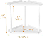 Jesginboo 2 Tier Bathroom Counter Organizer, Vanity Organizer Corner Shelf, Skincare, Makeup Countertop Organizers, Kitchen, Bathroom Counter Storage, White