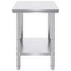 Mophorn Commercial Worktable & Workstation 24 x 30 x 32 Inch Stainless Steel Work Table Heavy Duty Commercial Food Prep Work Table for Home, Kitchen, Restaurant Metal Prep Table with Adjustable Feet