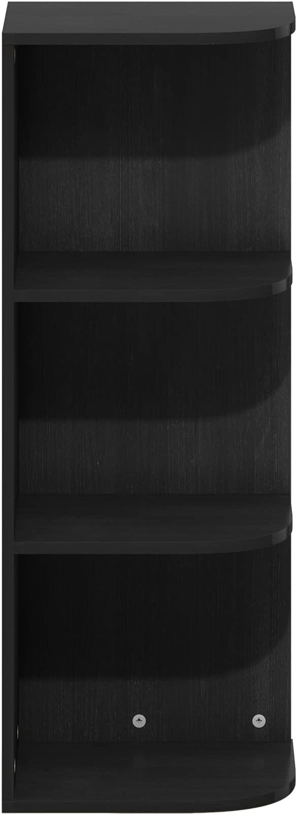 Furinno Pasir 3-Tier Corner Open Shelf Bookcase, French Oak