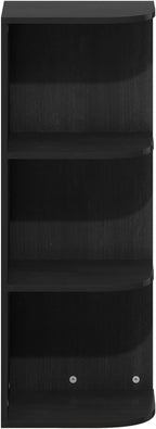 Furinno Pasir 3-Tier Corner Open Shelf Bookcase, French Oak