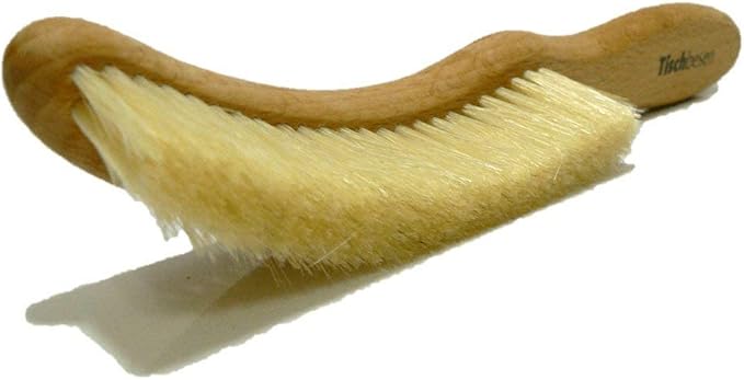 Valentino Garemi Traditional Hat Cleaning Brush | Remove Dust, Dry Stains, Rain Spots, Sweat Marks, Pet or Human Hair | Genuine Boar Hair Made in Germany (White Bristles)