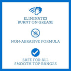 TriNova Premium Cooktop Cleaner and Scrubbing Pads. Best Cleaning Kit for Smooth Top Ranges & Stoves of Glass, Ceramic. Non-Abrasive and Scratch Free scouring sponges with Cream Formula