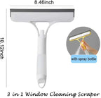 Shower Squeegee for Glass Doors 3 in 1 Spray Squeegee Window Squeegee Windshield Cleaner Tool Squeegee for Window Cleaning for Home Kitchen Car Windows (White)