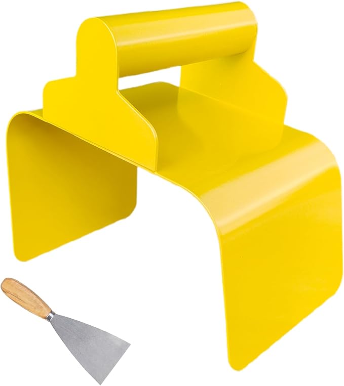 Garden Edging Curb Trowel Concrete Tool, Concrete Curbing Trowel, Curb Hand Tool with Putty Knife for Lawn, Garden, Pavement (Incline)