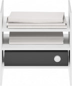 Furinno Cubicle 3-Shelf File Organizer Cube Insert (Does not fit IKEA Kallax Shelving), White