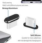USB C Dust Plug, 4 Pack Type C Anti Dust Plug Cover Charging Port Protector Cap with Cleaning Brush for iPhone 15 Series, Samsung Galaxy S22/S21/S20, Note 20/10, All USB C Devices