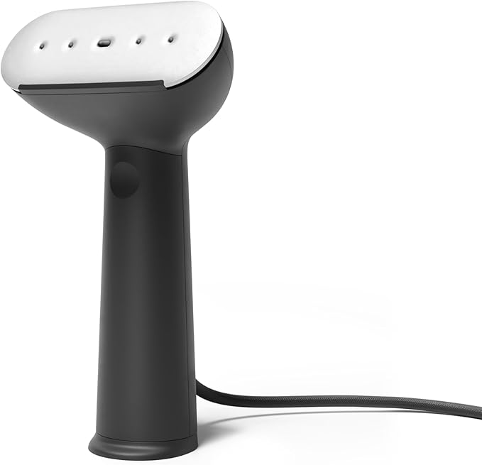 Steamery Handheld Clothes Steamer Cirrus 3, 1200W, US Plug, Heated Ironing Plate, Fast Heat Up, Garment Wrinkle Remover, Black