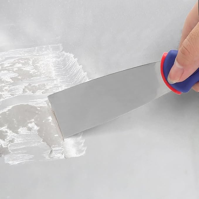 WORKPRO 4-Piece Putty Knife Set, Stainless Steel Made - Perfect for Drywall Spackle, Taping, Scraping Paint, 1.5", 3", 4", 6"
