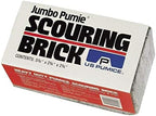 PUMIE Jumbo Scouring Brick for Large Surface Cleaning, Removes Lime, Scale, Rust, Calcium - Pool Pumice Stone Tile Cleaner, Barbecue Cleaning Stone, No Chemicals, Hand Safe, Pack of 2