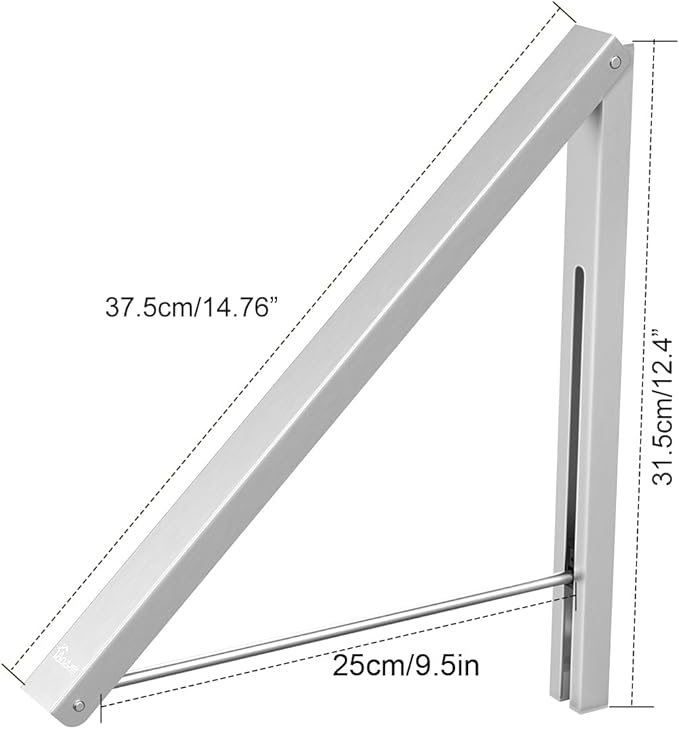 Wall Mounted Drying Rack Clothes Hanger Folding Wall Coat Racks Aluminum Home Storage Organiser Space Savers