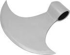 Mythrojan Viking Axe Head Medieval Axe Head with Highly Polished Carbon Steel Axe Head for Historical Reenactments, Renaissance Costumes, LARP, SCA - 9 inch, Silver