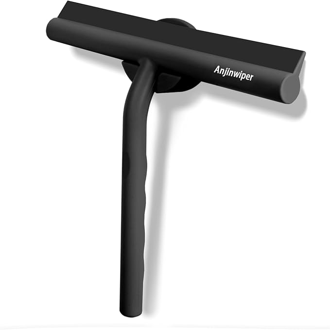 All-Purpose Shower Squeegee for Glass Doors, Silicone Squeegee for Bathroom, Shower Doors, Mirrors, Tiles