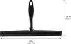 iDesign Bathroom Shower Squeegee with Wall Hook - Black/Clear