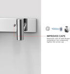VAEHOLD Hat and Coat Wall Mount Rack - Hooks for Robes, Bags, Keys, and Towels - Bathroom Towel Hanger Organizer (Polished Chrome, “T“ Shape 4 Hooks 2 Pack)