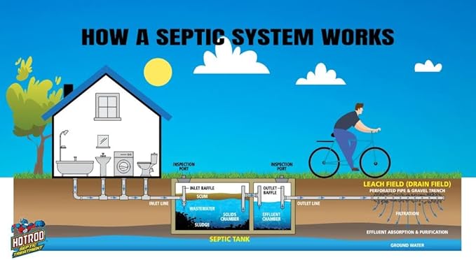 Hotrod Emergency Septic and Drainfield Treatment - Reduces Solids in Tank and Leach Field - Extend Septic System Life