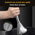304 Stainless Steel Brushes, Instead of Traditional Steel Wool Scrubber, Metal Scrubber, Suitable for Removing Stubborn Messes from Cast Iron, Pots, Pans, Grill, Stoves, Gifts for mom (2PCS)