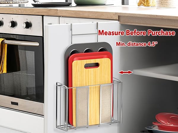 Simple Houseware Over Cabinet Door Organizer, 12.5"Wx3.75"Dx18"H, Mesh Silver