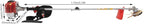 26cc 2-Stroke Gas Weed Trimmer, Air-Cooled 2-Stroke Cordless Lawn Edger Gas String Trimmer with Handle & Shoulder for Lawn & Edging (2 Blade Heads)