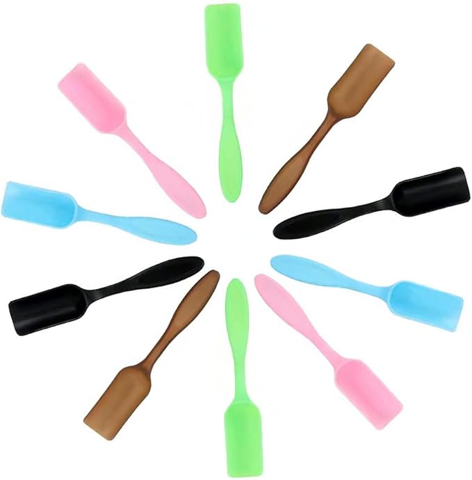 10Pcs Colorful Plastic Mini Gardening Shovel Spoons Soil Scoops, Succulent Sand Scoops/Cultivation Digging Transplanting Tools for Succulents Potted Flowers (Multicolor)