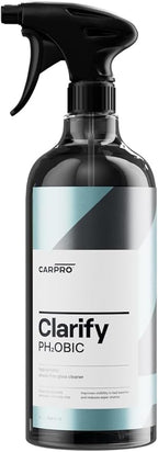 CARPRO Clarify PH₂OBIC- Glass Cleaner & Sealant, Streak-Free and Rain Repellent - Safe for Interior and Exterior Glass & Windshields - Hydrophobic Slickness Reduces Wiper Chatter - Liter (34oz)