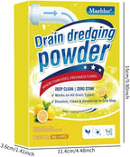 Garbage Disposal and Drain Pipe Cleaner, Drain Line Cleaner Rapid-Foam Fast-Acting Sink Pipe Dredge Cleaner Powders 6 Unit Pack for Kitchen Toilet Pipe Dredging