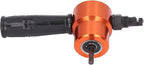 360° Double Head Cutter Sheet Metal Cutting Drilling Tool Nibbler Electric Attachment YT160AS for Auto and Home Repairs