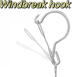 2 Pack Stainless Steel Sock Drying Rack with 80 Clips,360° Rotatable Windproof Hook Clothes Hanger Rack for Herb,Bras,Underwear,Baby Clothes,Hat,Scarf,Pants,Gloves,Towel and Laundry Accessories