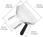 French Fry Popcorn Scoop Scooper, Stainless Steel Popcorn Scoop, Quick Fill Tool for Chip Popcorn Bagger Bags, Multipurpose Utility Scooper for Popcorn Machine Ice Candy Snacks Desserts