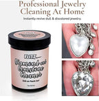 FLITZ Diamond and Gemstone Cleaner Dip Jar - 7oz USA-Made Gold & Sterling Silver Jewelry Cleaner Solution Dip Tool with Tray & Brush - Ring Cleaning Kit to Remove Dirt & Grime on Fine Jewelry