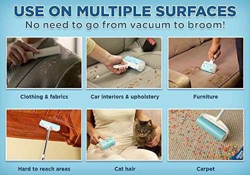 Schticky Lint Roller Set - Reusable & Washable Lint Roller Cleaner for Clothes Sofa Furniture Car Cat Dog Hair - Clean in a Quicky with Schticky (3 Piece Set)