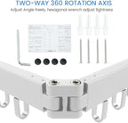 Clothes Drying Rack Wall Mounted Retractable, Aluminum Collapsible Laundry Organizer, Space-Saver Hanger Holds Quilts for Bedroom Bathroom Balcony (White)