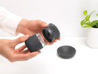 Brabantia 302626 Refillable Soap Dispensing Washing Up Scrubbing Dish Brush, One Size, Dark Gray