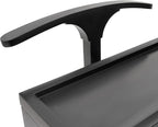 Valet Stand with Drawer and Top Tray, Wood Mens Suit Valet Stand with Wood Base, Freestanding Clothes Valet Stand with Hanger, Storage Organizer for Entryway Office Living Room (D, Black)