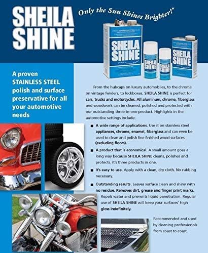 Sheila Shine Stainless Steel Polish & Cleaner | 12 x 10 oz Aerosol Spray Can| Protects Appliances from Fingerprints and Grease Marks | Residue & Streak Free |10 Oz Aerosol Can | Pack of 12