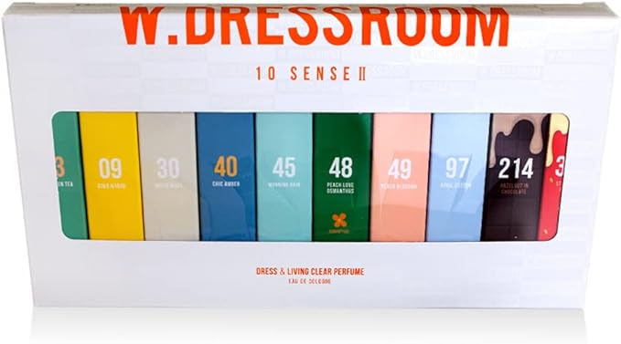 W.Dressroom 10 Scent Fabric Spray Set – Water-Based Perfume Sprays for Clothes, Bedding, Pillows & Rooms, Travel Size, 10 x 1 oz