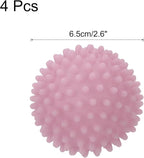 uxcell 4pcs Reusable Laundry Dryer Balls Vinyl Drying Balls for Reduce Wrinkles Static Fabric Softener Reduce Drying Time Save on Energy, Pink
