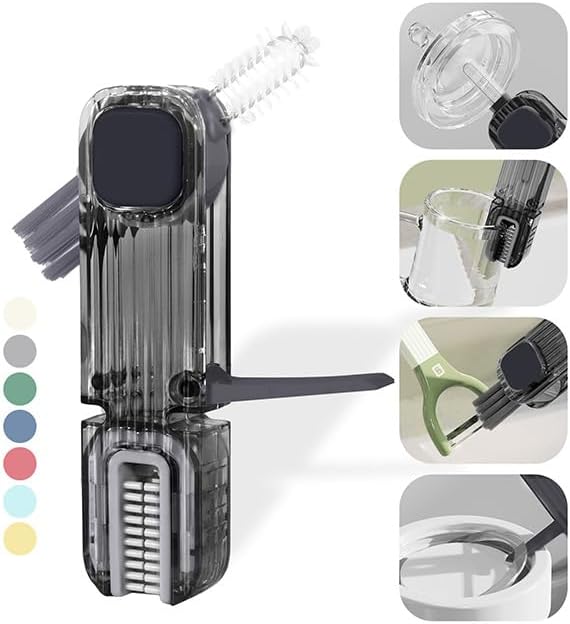 4 in 1 Cup Lid Gap Cleaning Brush, Multifunctional Insulation Bottle Cleaning Tools, Mutipurpose Tiny Silicone Cup Holder Cleaner, Home Kitchen Cleaning Tools