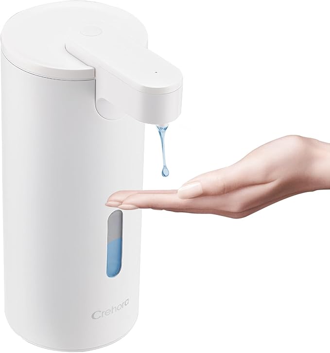 Automatic Soap Dispenser, Touchless Soap Dispenser, 3 Adjustable Volume Hand Soap Dispenser, Bathroom Soap Dispenser, Dish Soap Dispenser for Kitchen Bathroom, Liquid Soap Dispenser White